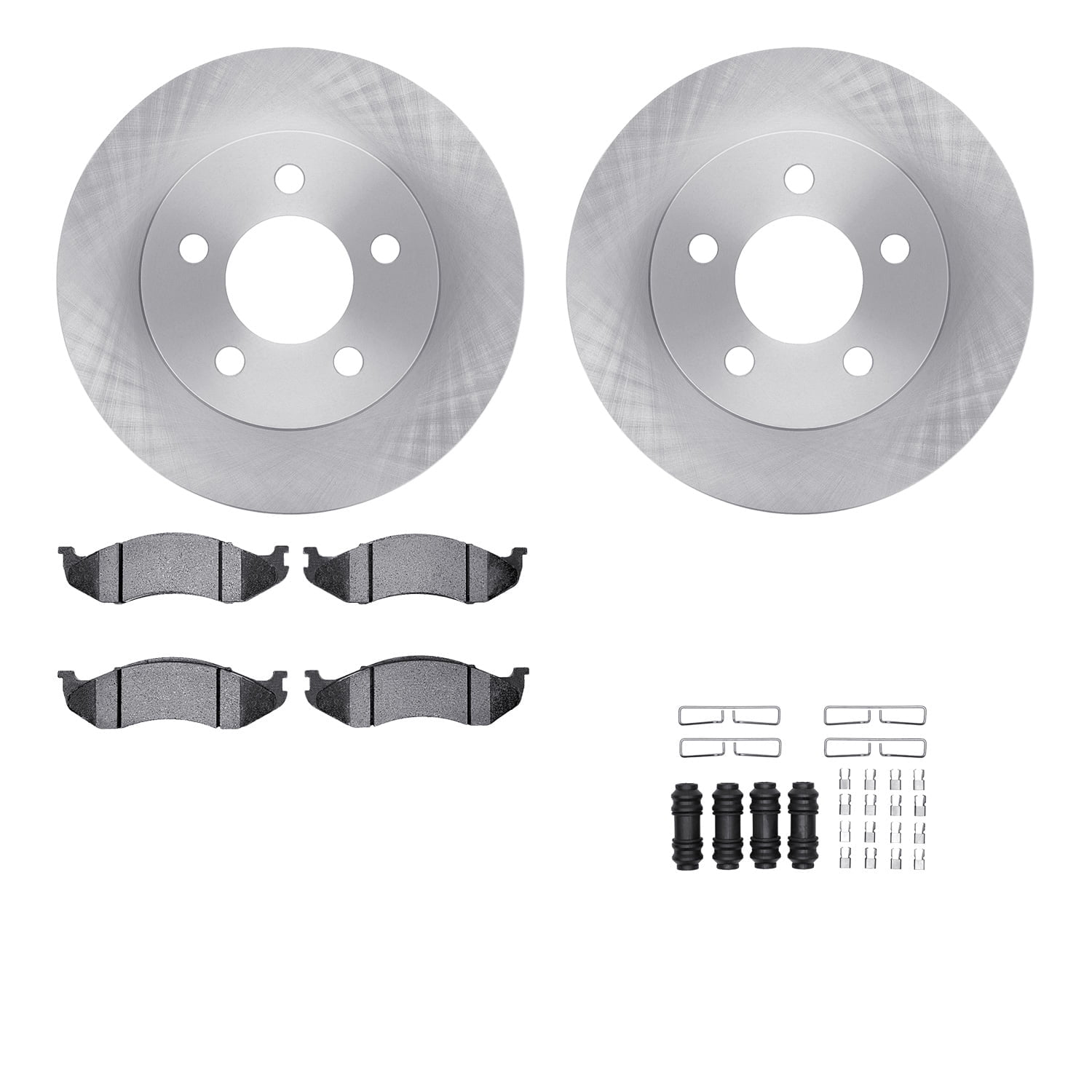 Dynamic Friction Company Front Brake Rotors with Heavy Duty Brake Pads includes Hardware 6212-42162