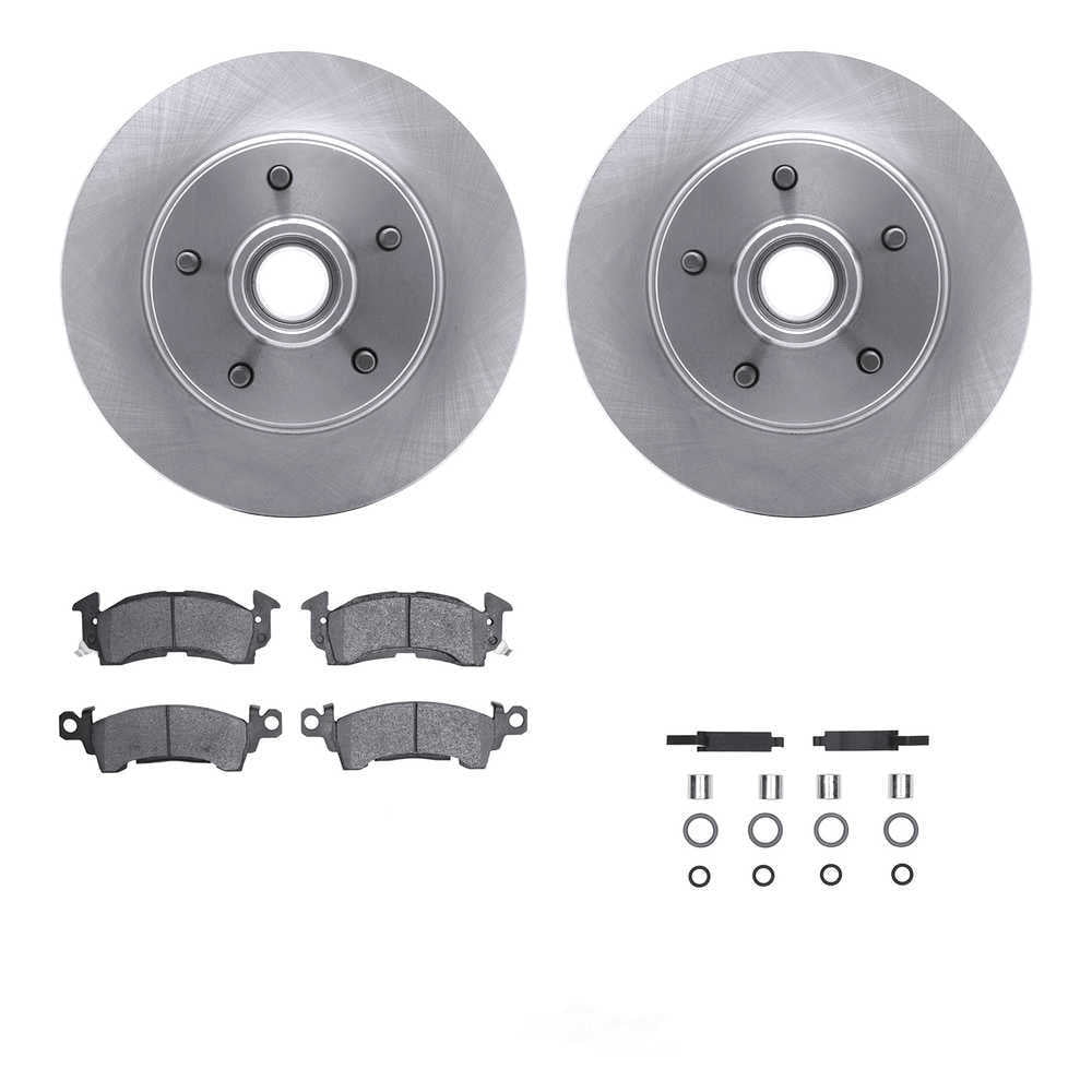 Dynamic Friction Company 6212-47101 DFC Rotors with Heavy Duty Brake Pads includes Hardware