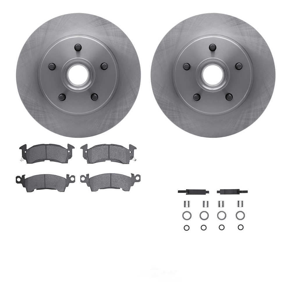 DFC 5000 Euro Ceramic Brake Pads and Hardware Kit - Archived 6212-48189 DFC Rotors with Heavy Duty