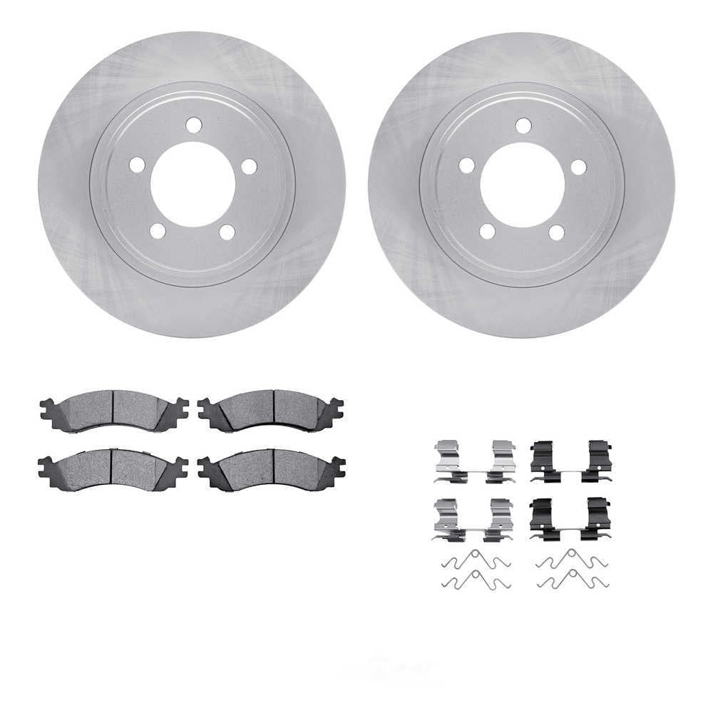 Dynamic Friction Company 6212-54022 DFC Rotors with Heavy Duty Brake Pads includes Hardware