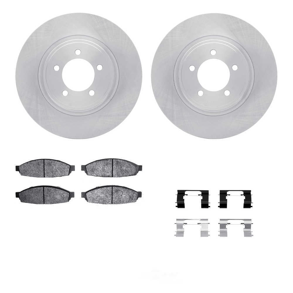 Dynamic Friction Company 6212-55004 DFC Rotors with Heavy Duty Brake Pads includes Hardware