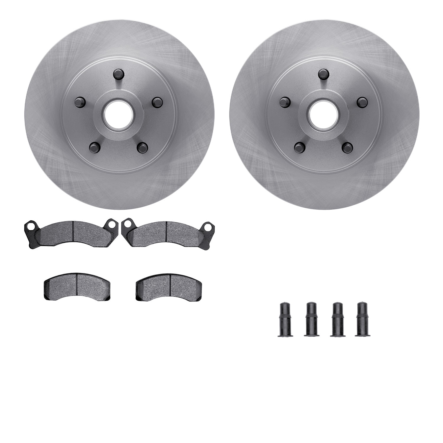 Dynamic Friction Company Front Brake Rotors with Heavy Duty Brake Pads includes Hardware 6212-55009