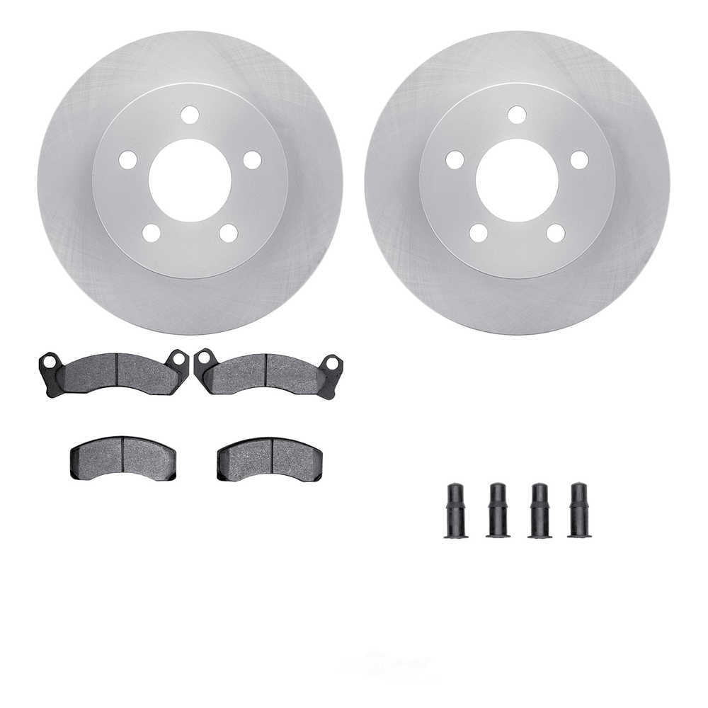 Dynamic Friction Company 6212-56043 DFC Rotors with Heavy Duty Brake Pads includes Hardware