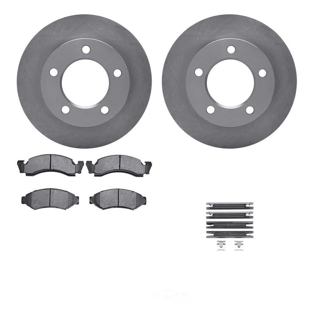 Dynamic Friction Company 6212-99276 DFC Rotors with Heavy Duty Brake Pads includes Hardware