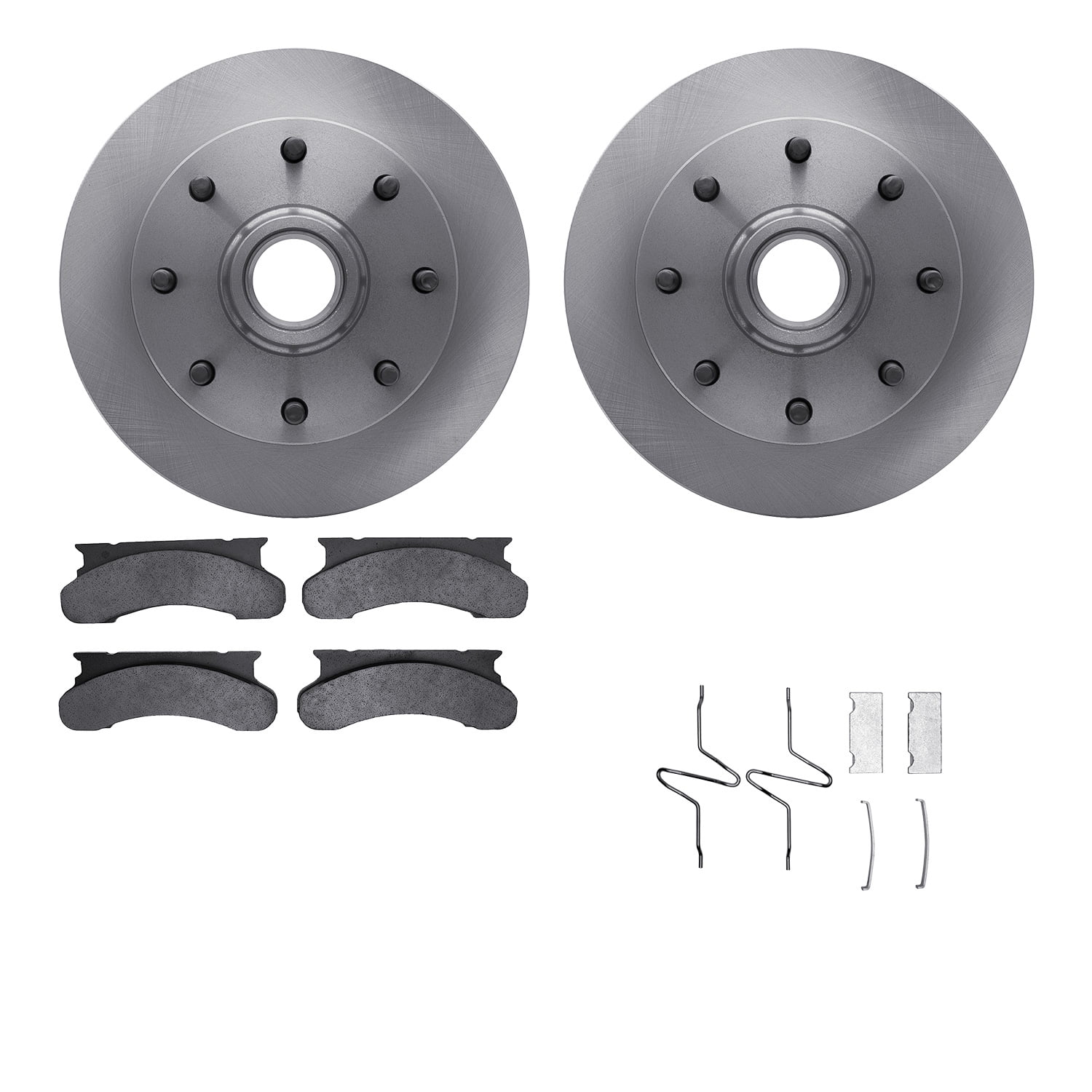 Dynamic Friction Company Front Brake Rotors with Heavy Duty Brake Pads includes Hardware 6212-99293
