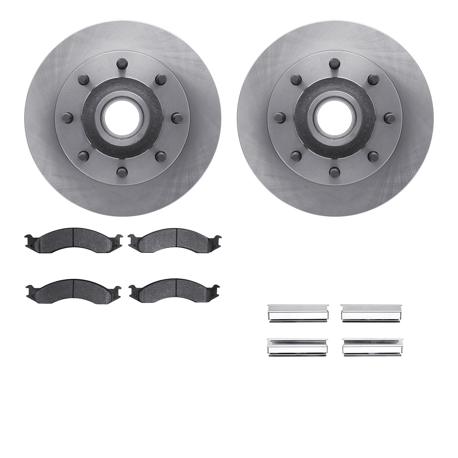 Dynamic Friction Company Front Brake Rotors with Heavy Duty Brake Pads includes Hardware 6212-99321