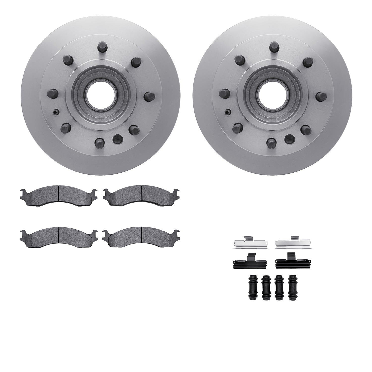 Dynamic Friction Company Front Brake Rotors with Heavy Duty Brake Pads includes Hardware 6212-99339