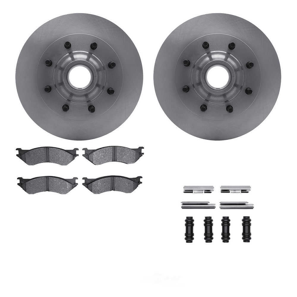 Dynamic Friction Company 6212-99346 DFC Rotors with Heavy Duty Brake Pads includes Hardware