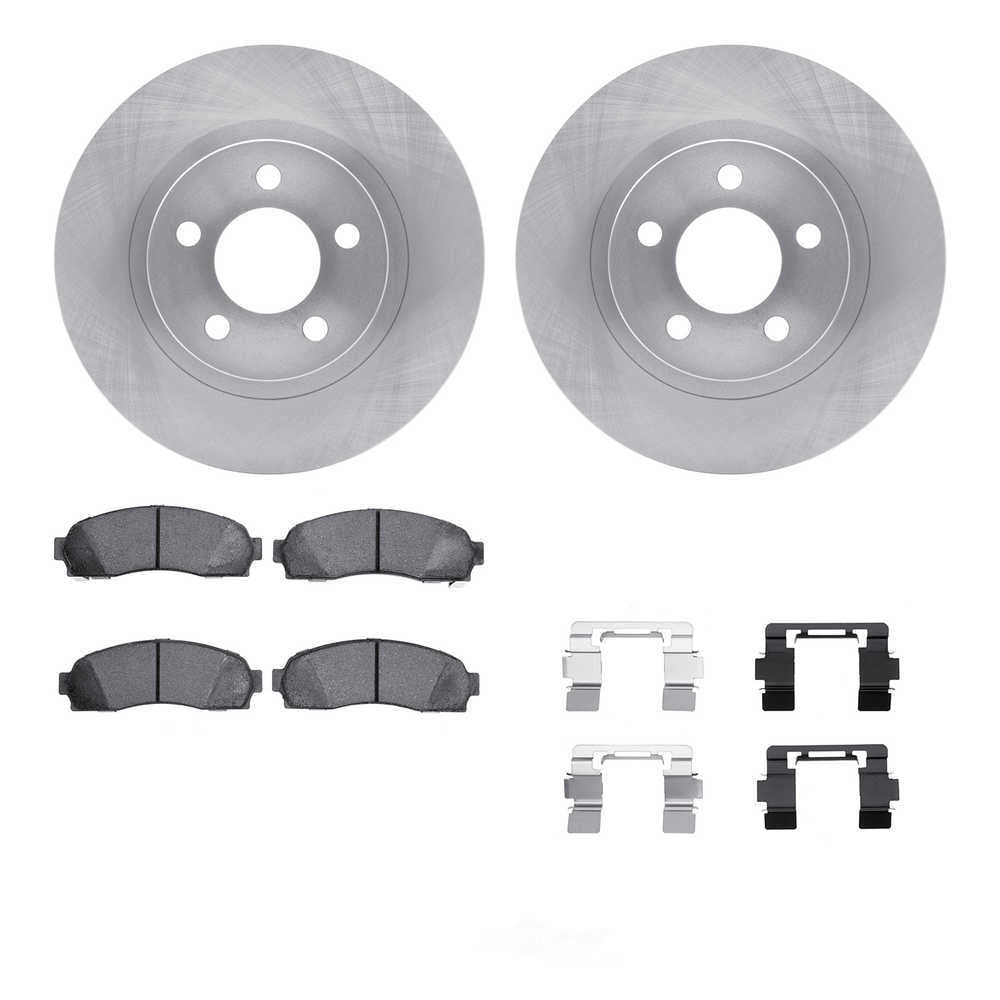 Dynamic Friction Company 6212-99482 DFC Rotors with Heavy Duty Brake Pads includes Hardware