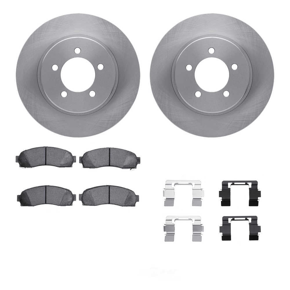 Dynamic Friction Company 6212-99522 DFC Rotors with Heavy Duty Brake Pads includes Hardware