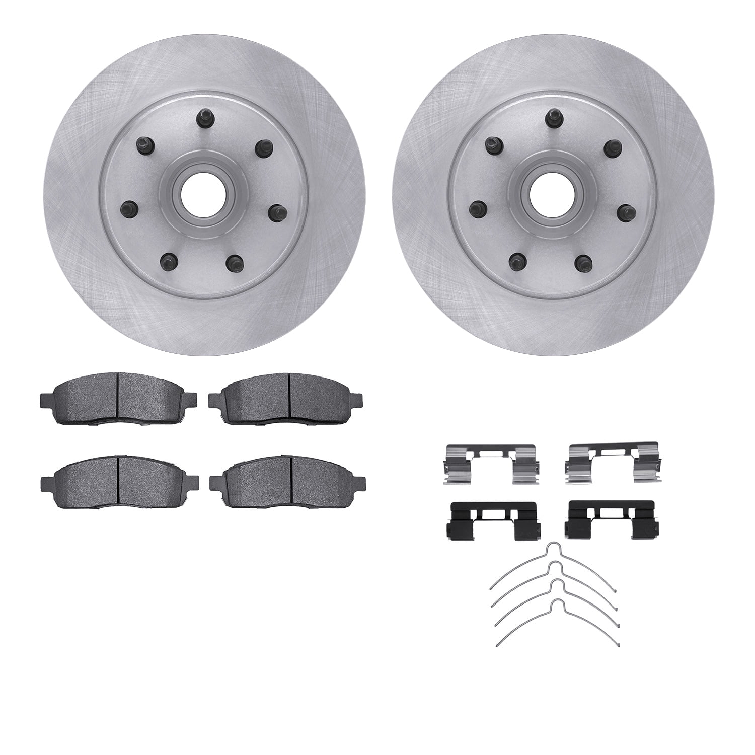 Dynamic Friction Company Front Brake Rotors with Heavy Duty Brake Pads includes Hardware 6212-99546