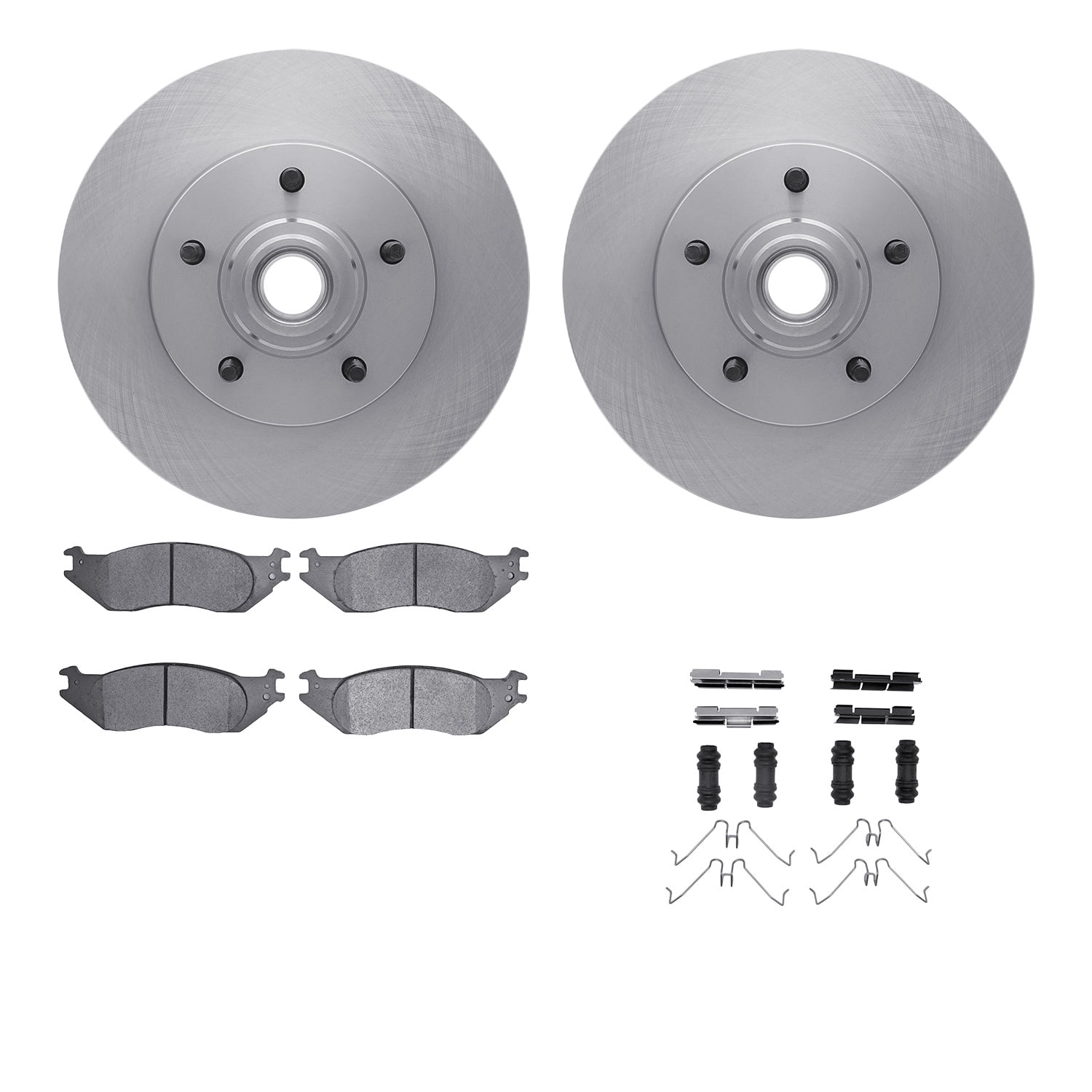 Dynamic Friction Company Front Brake Rotors with Heavy Duty Brake Pads includes Hardware 6212-99570