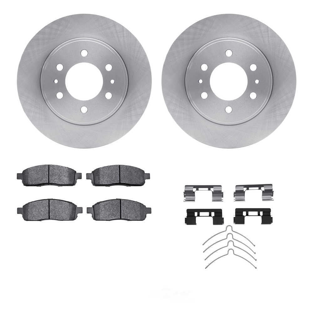 Dynamic Friction Company 6212-99669 DFC Rotors with Heavy Duty Brake Pads includes Hardware