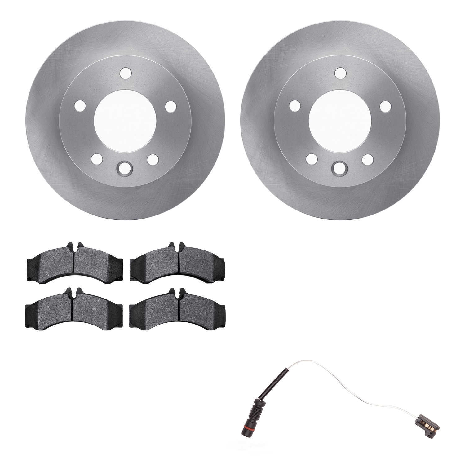 Dynamic Friction Company 6232-40008 DFC Rotors with Heavy Duty Brake Pads includes Sensor
