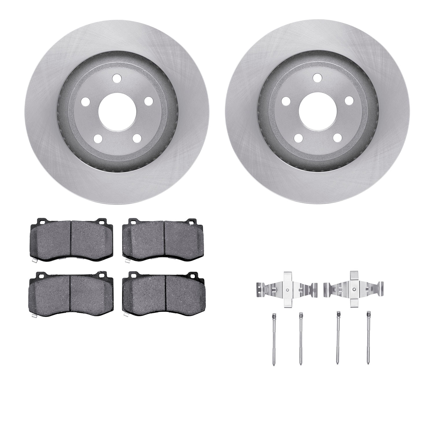 Dynamic Friction Company Front Brake Rotors with Ultimate Duty Performance Brake Pads includes Hardware 6412-42007