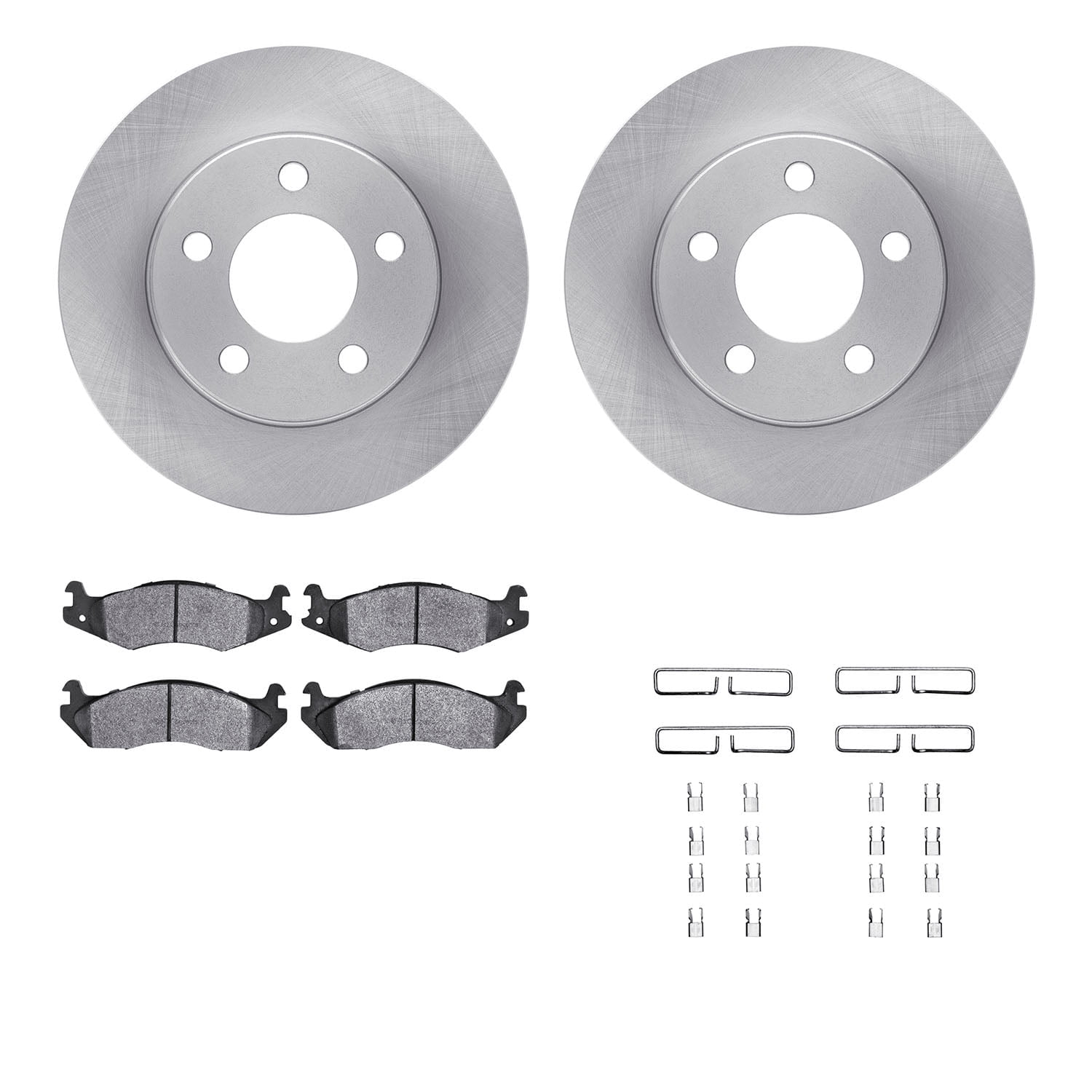 Dynamic Friction Company Front Brake Rotors with Ultimate Duty Performance Brake Pads includes Hardware 6412-42050