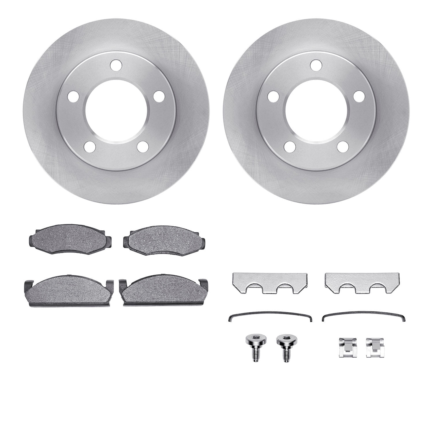 Dynamic Friction Company Front Brake Rotors with Ultimate Duty Performance Brake Pads includes Hardware 6412-42065