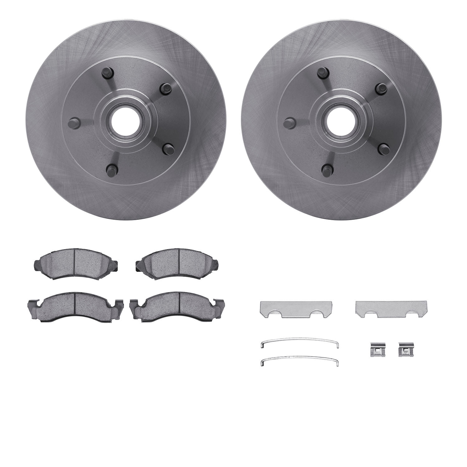 Dynamic Friction Company Front Brake Rotors with Ultimate Duty Performance Brake Pads includes Hardware 6412-54013
