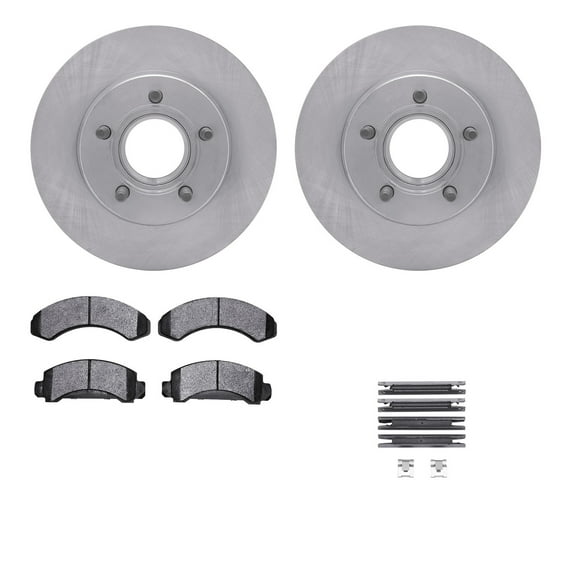 Dynamic Friction Company Front Brake Rotors with Ultimate Duty Performance Brake Pads includes Hardware 6412-54046
