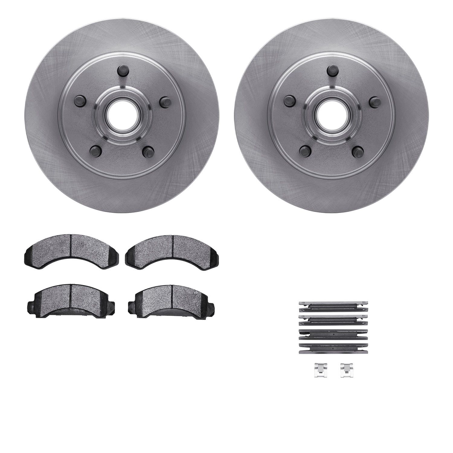 Dynamic Friction Company Front Brake Rotors with Ultimate Duty Performance Brake Pads includes Hardware 6412-54059
