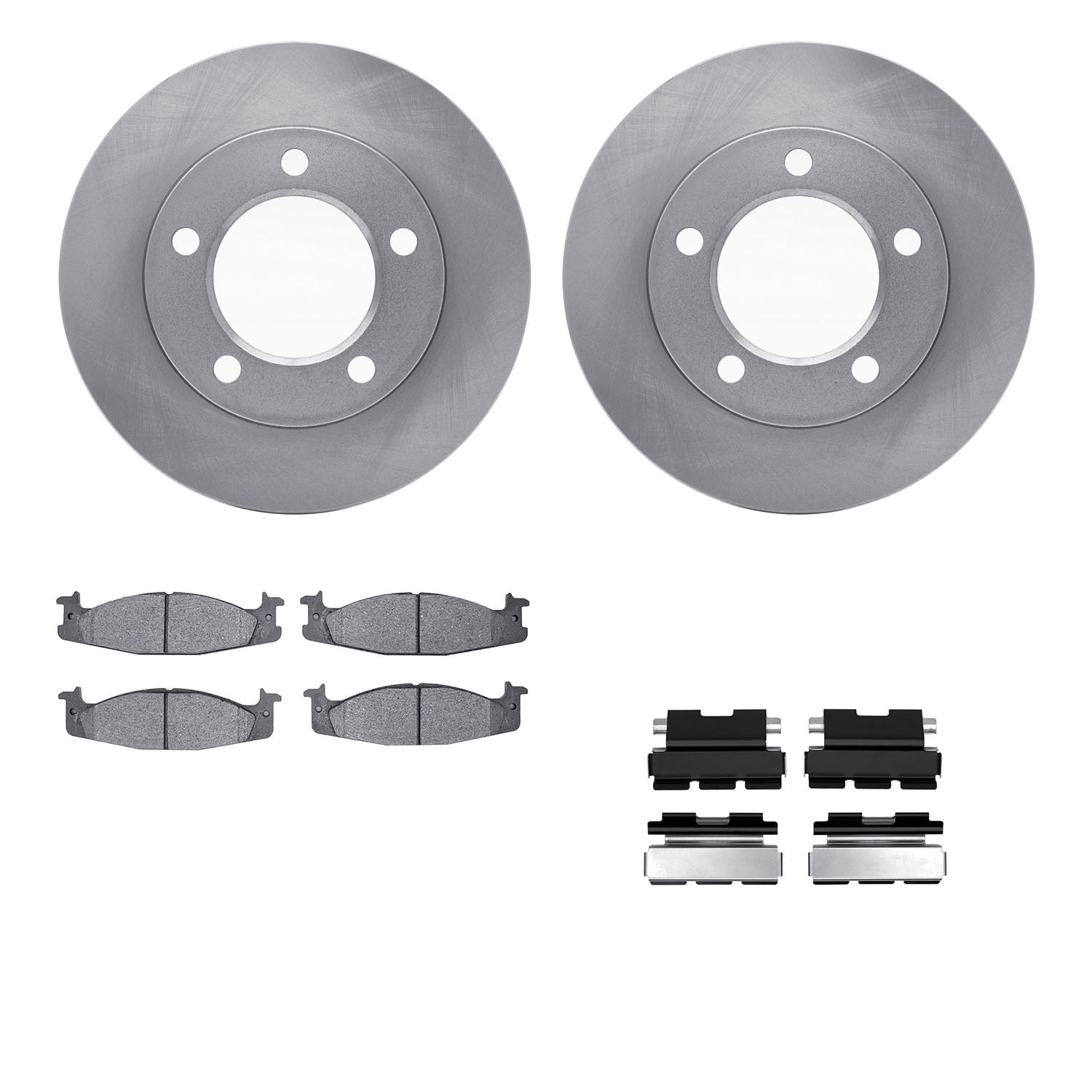 Dynamic Friction Company Front Brake Rotors with Ultimate Duty Performance Brake Pads includes Hardware 6412-54068