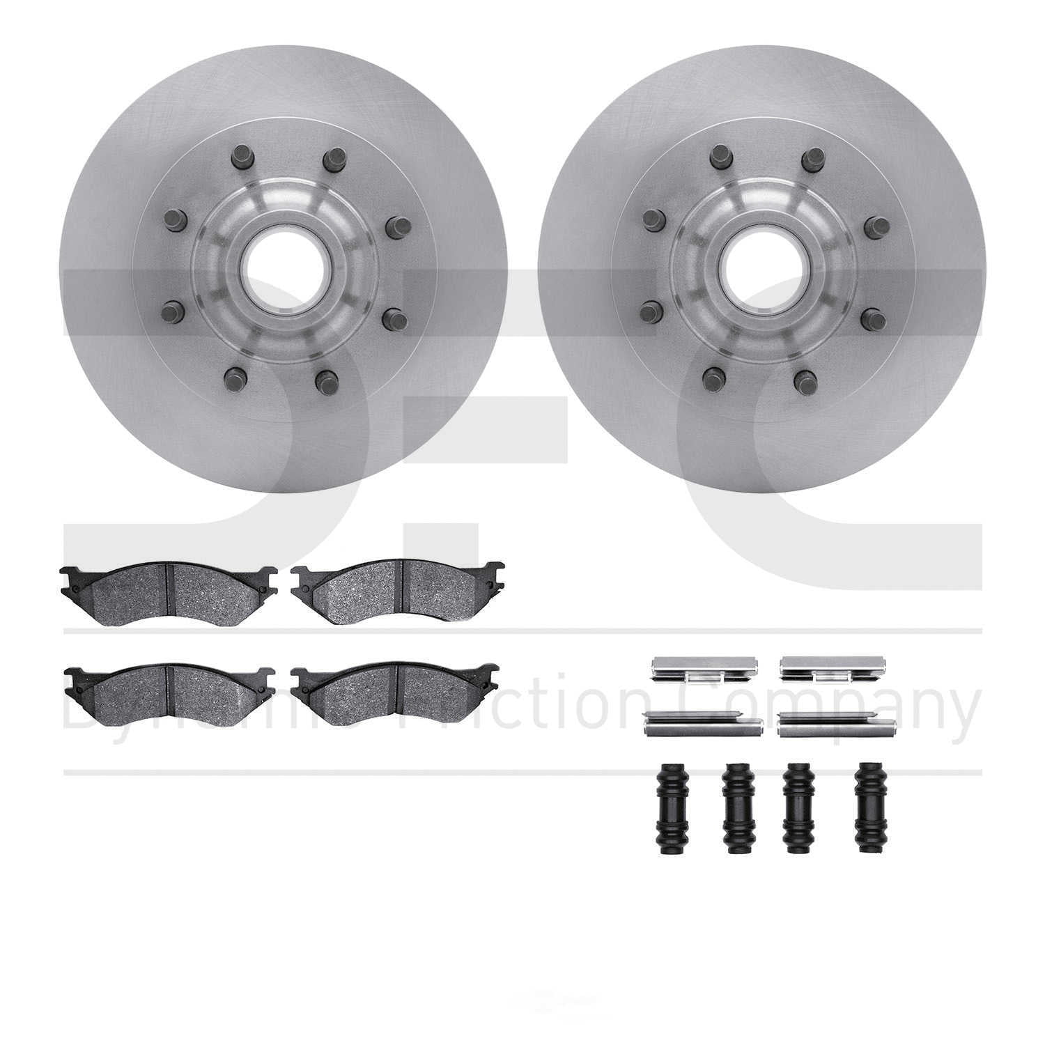 Dynamic Friction Company 6412-54071 DFC Rotors with Ultimate Duty Performance Brake Pads includes