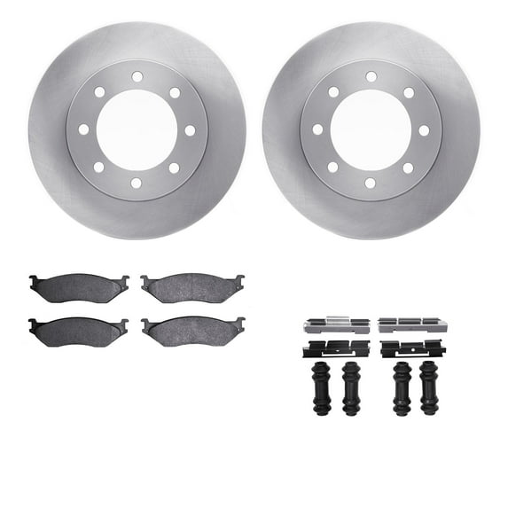 Dynamic Friction Company Front Brake Rotors with Ultimate Duty Performance Brake Pads includes Hardware 6412-54185