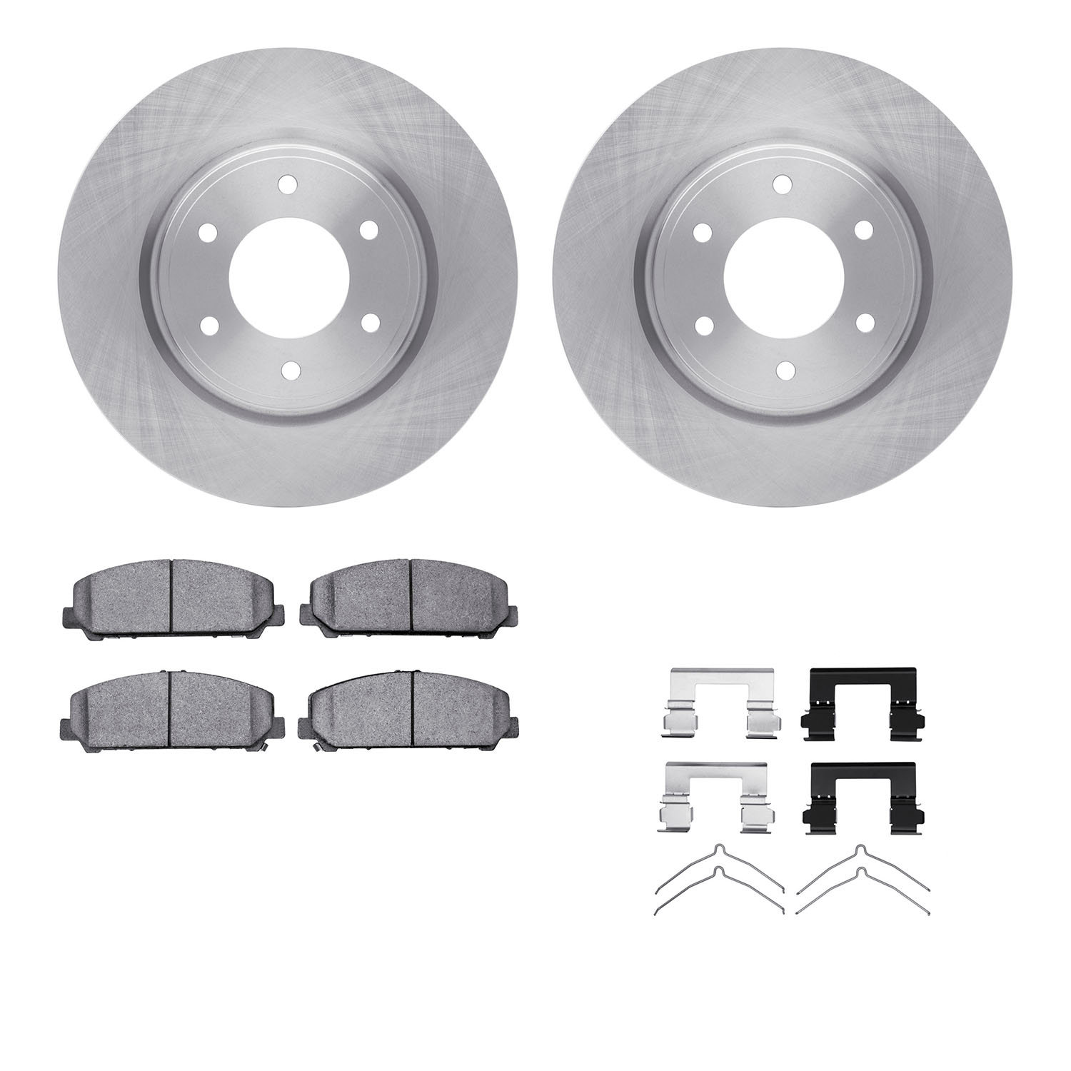 Dynamic Friction Company Front Brake Rotors with Ultimate Duty Performance Brake Pads includes Hardware 6412-67013