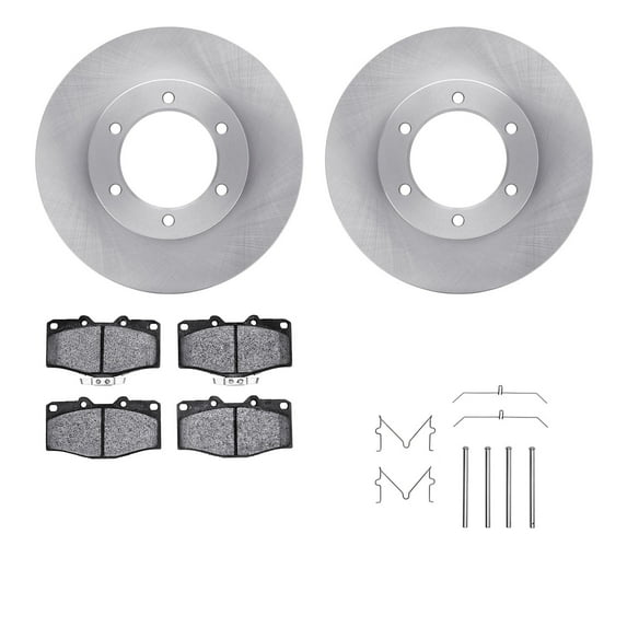 Dynamic Friction Company Front Brake Rotors with Ultimate Duty Performance Brake Pads includes Hardware 6412-76017