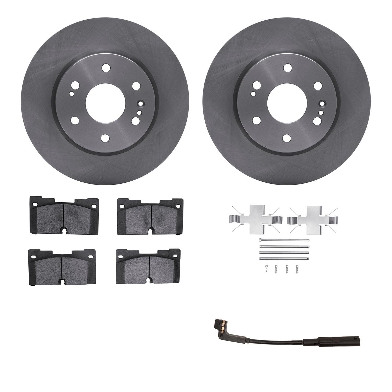 Dynamic Friction Company Front Brake Rotors with Ultimate Duty Performance Brake Pads includes Sensor and Hardware 6422-47001