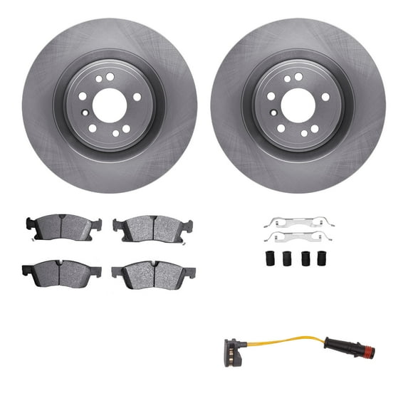 Dynamic Friction Company Front Brake Rotors with Ultimate Duty Performance Brake Pads includes Sensor and Hardware 6422-63004