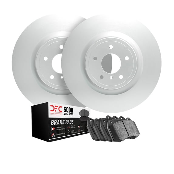Dynamic Friction Company Front GEOMET Brake Rotors with 5000 Advanced Brake Pads 9502-63016