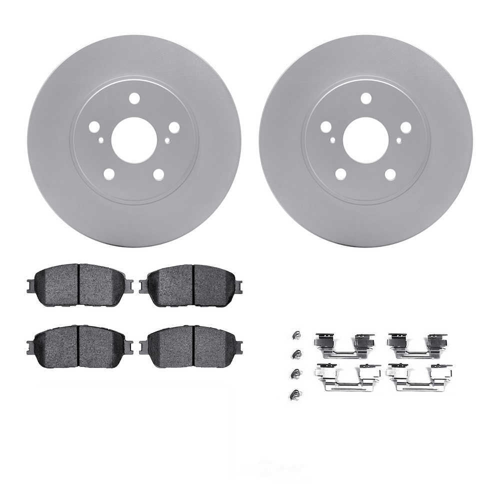 Dynamic Friction Company Front Geospec Brake Rotors with 3000 Series Ceramic Brake Pads includes Hardware 4312-76047 Fits select: 2004-2010 TOYOTA SIENNA, 2005-2007 TOYOTA AVALON