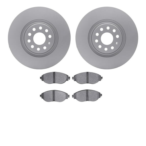 Dynamic Friction Company Front Geospec Brake Rotors with 5000 Advanced Brake Pads 4502-74131
