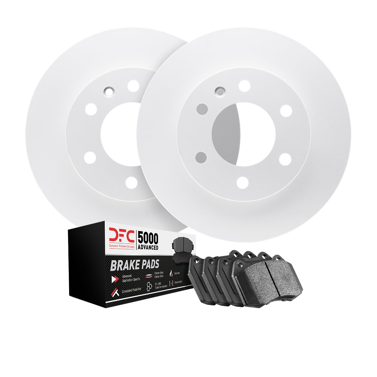 Dynamic Friction Company Front Geospec Brake Rotors with 5000 Advanced Brake Pads 4502-75028