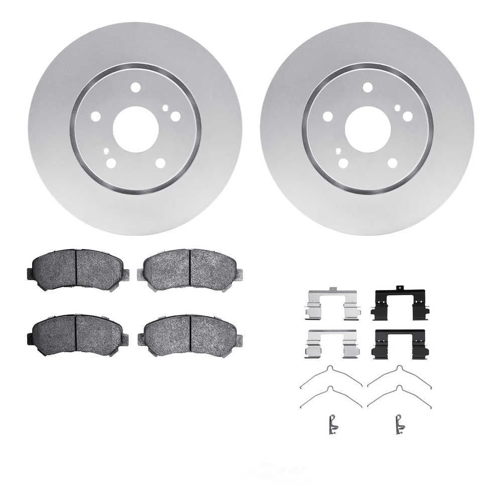Dynamic Friction Company 4512-01015 DFC GEOSPEC Coated Rotors with 5000 Brake Pads - Ceramic and