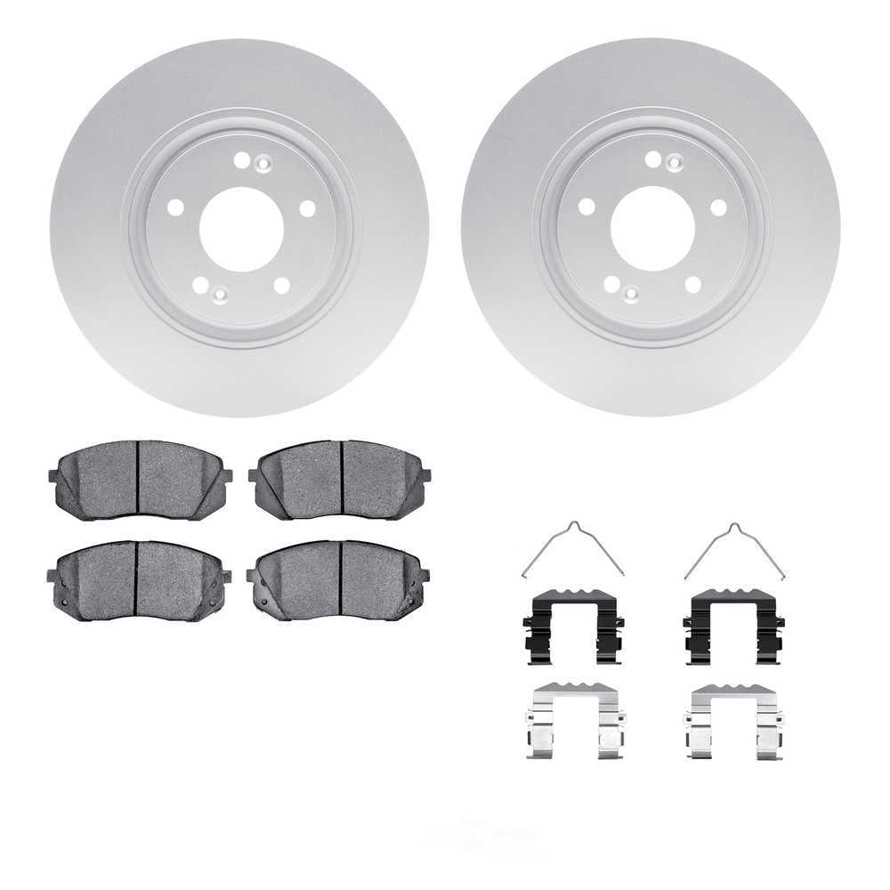 Dynamic Friction Company 4512-03093 DFC GEOSPEC Coated Rotors with 5000 Brake Pads - Ceramic and