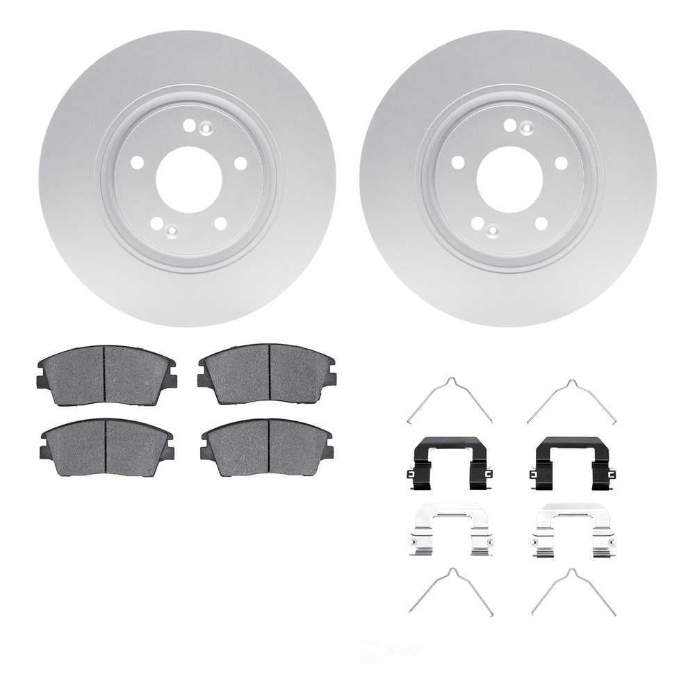 Dynamic Friction Company 4512-03096 DFC GEOSPEC Coated Rotors with 5000 Brake Pads - Ceramic and