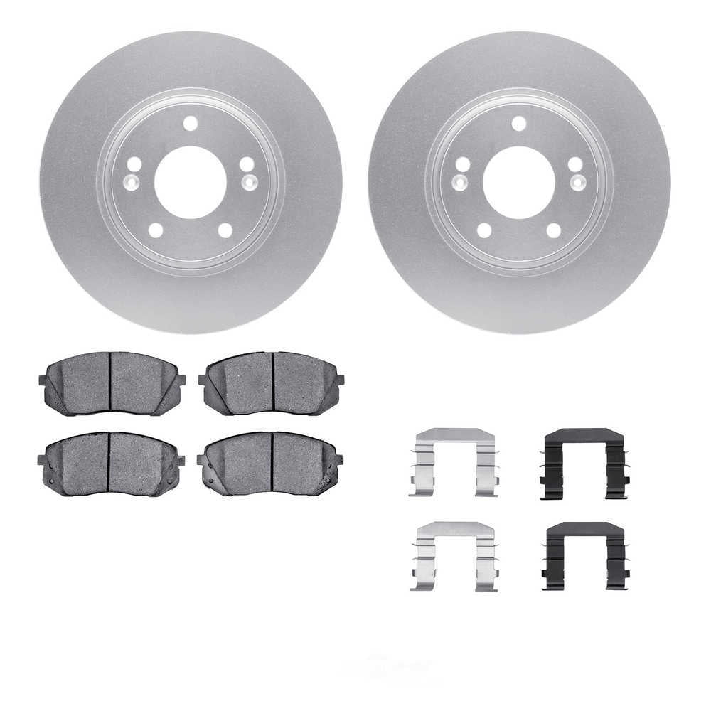 Dynamic Friction Company 4512-03115 DFC GEOSPEC Coated Rotors with 5000 Brake Pads - Ceramic and