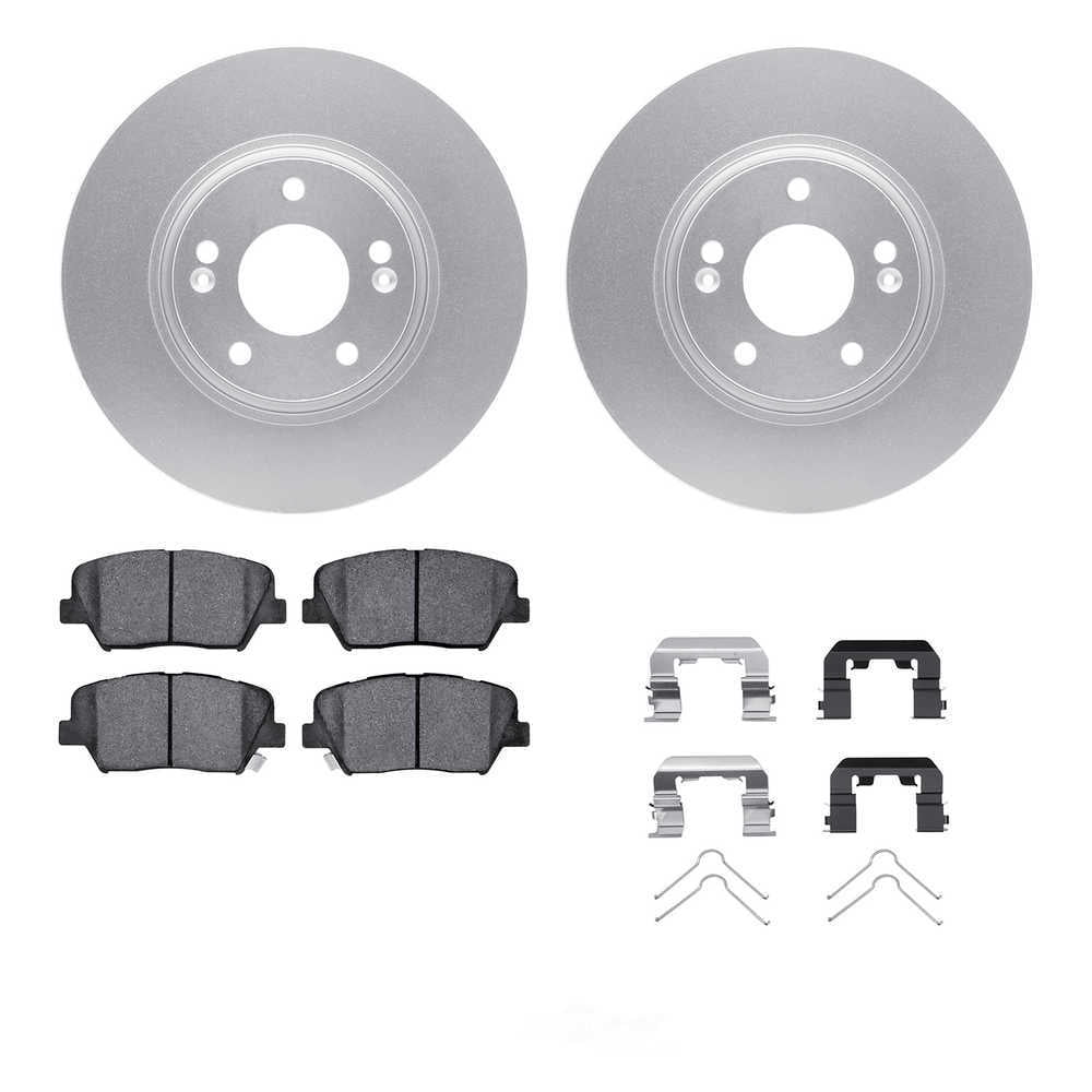 Dynamic Friction Company 4512-03121 DFC GEOSPEC Coated Rotors with 5000 Brake Pads - Ceramic and