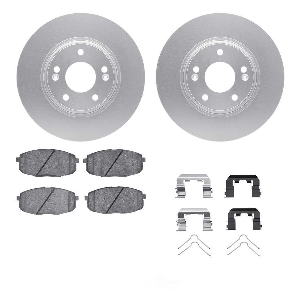 Dynamic Friction Company 4512-03122 DFC GEOSPEC Coated Rotors with 5000 Brake Pads - Ceramic and