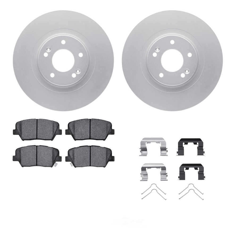 Dynamic Friction Company 4512-03178 DFC GEOSPEC Coated Rotors with 5000 Brake Pads - Ceramic and