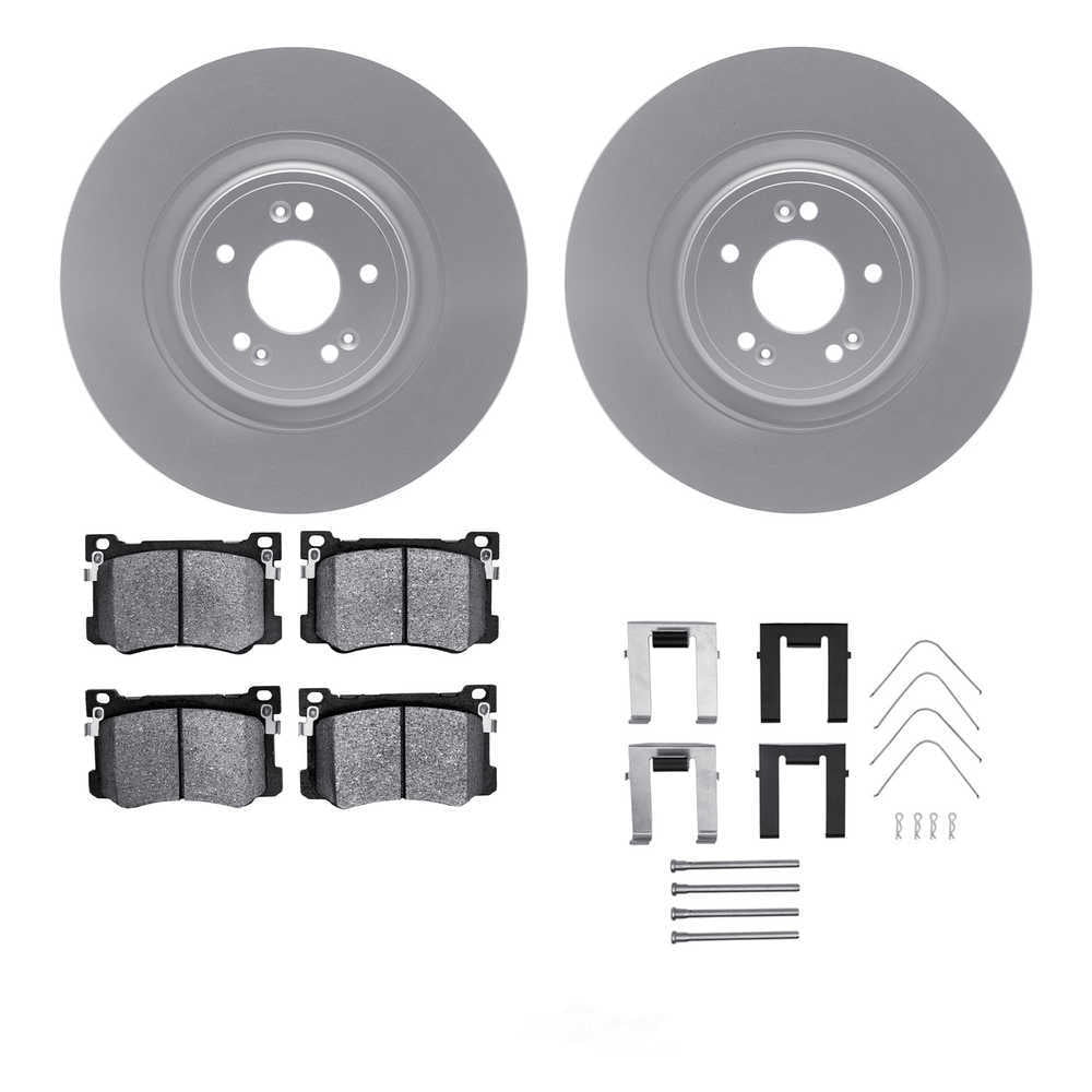 Dynamic Friction Company 4512-03188 DFC GEOSPEC Coated Rotors with 5000 Brake Pads - Ceramic and