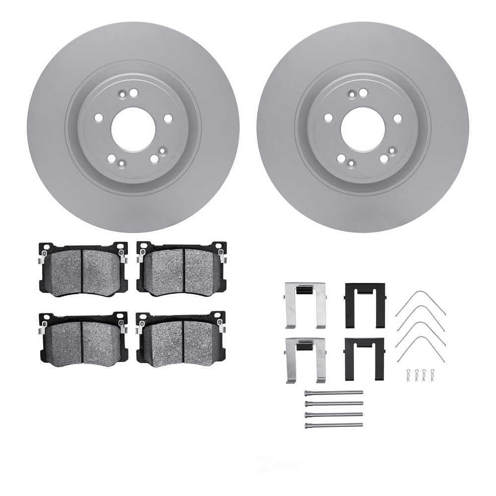 Dynamic Friction Company 4512-03189 DFC GEOSPEC Coated Rotors with 5000 Brake Pads - Ceramic and