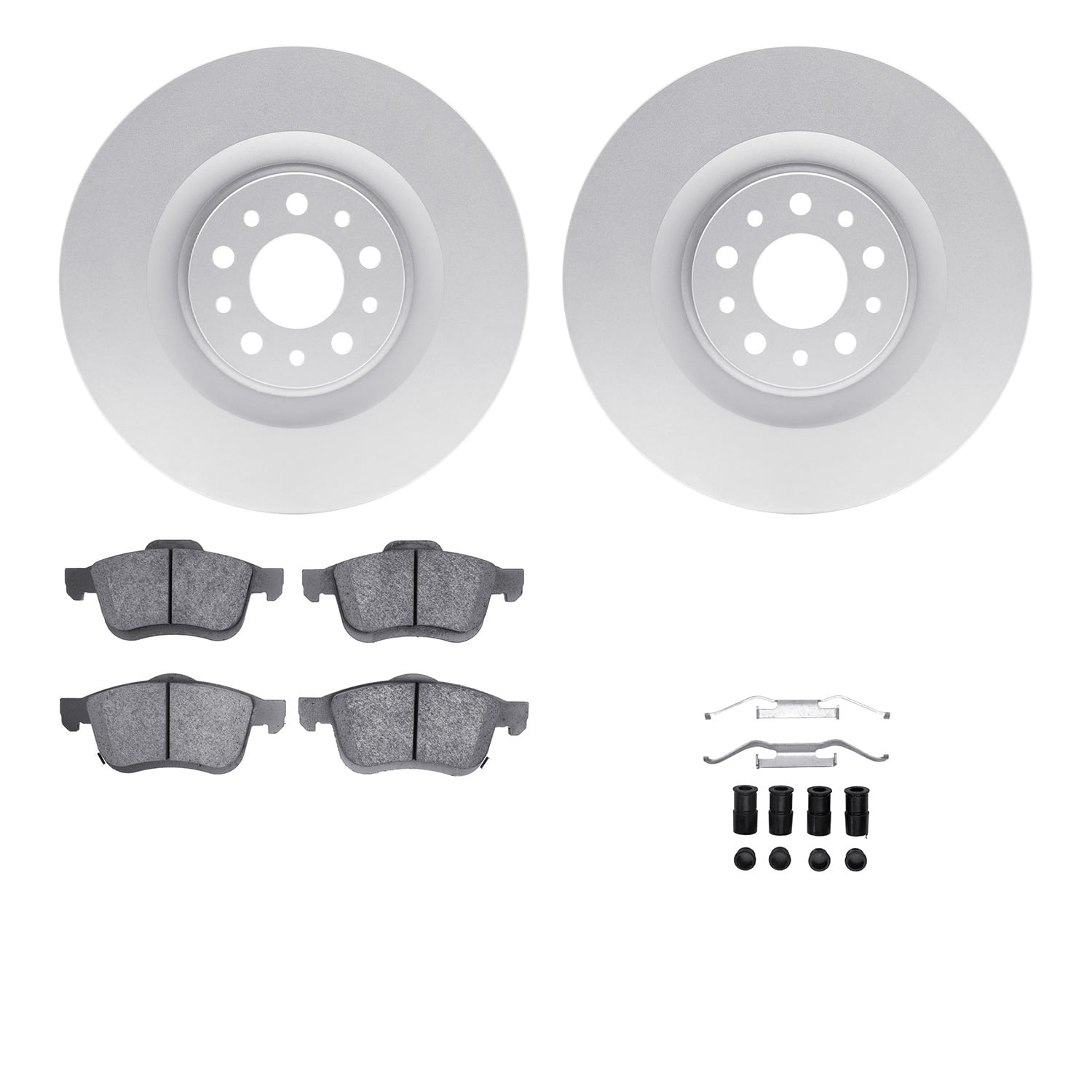 Dynamic Friction Company Front Geospec Brake Rotors with 5000 Advanced Brake Pads includes Hardware 4512-07012
