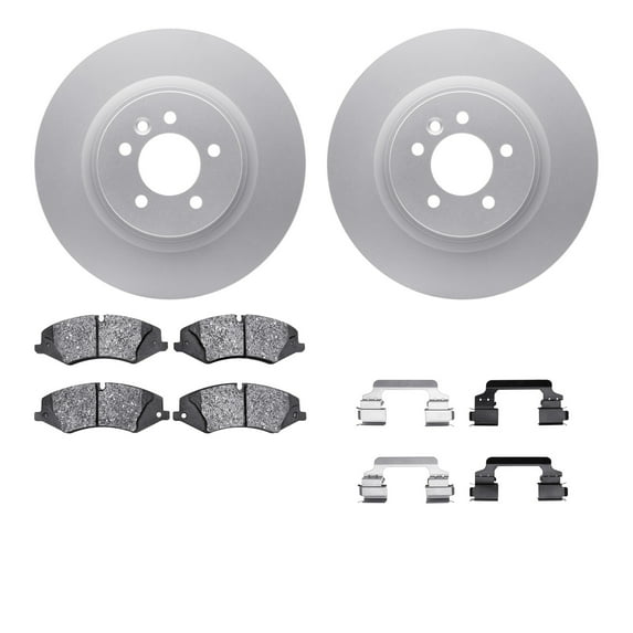 Dynamic Friction Company Front Geospec Brake Rotors with 5000 Advanced Brake Pads includes Hardware 4512-11045