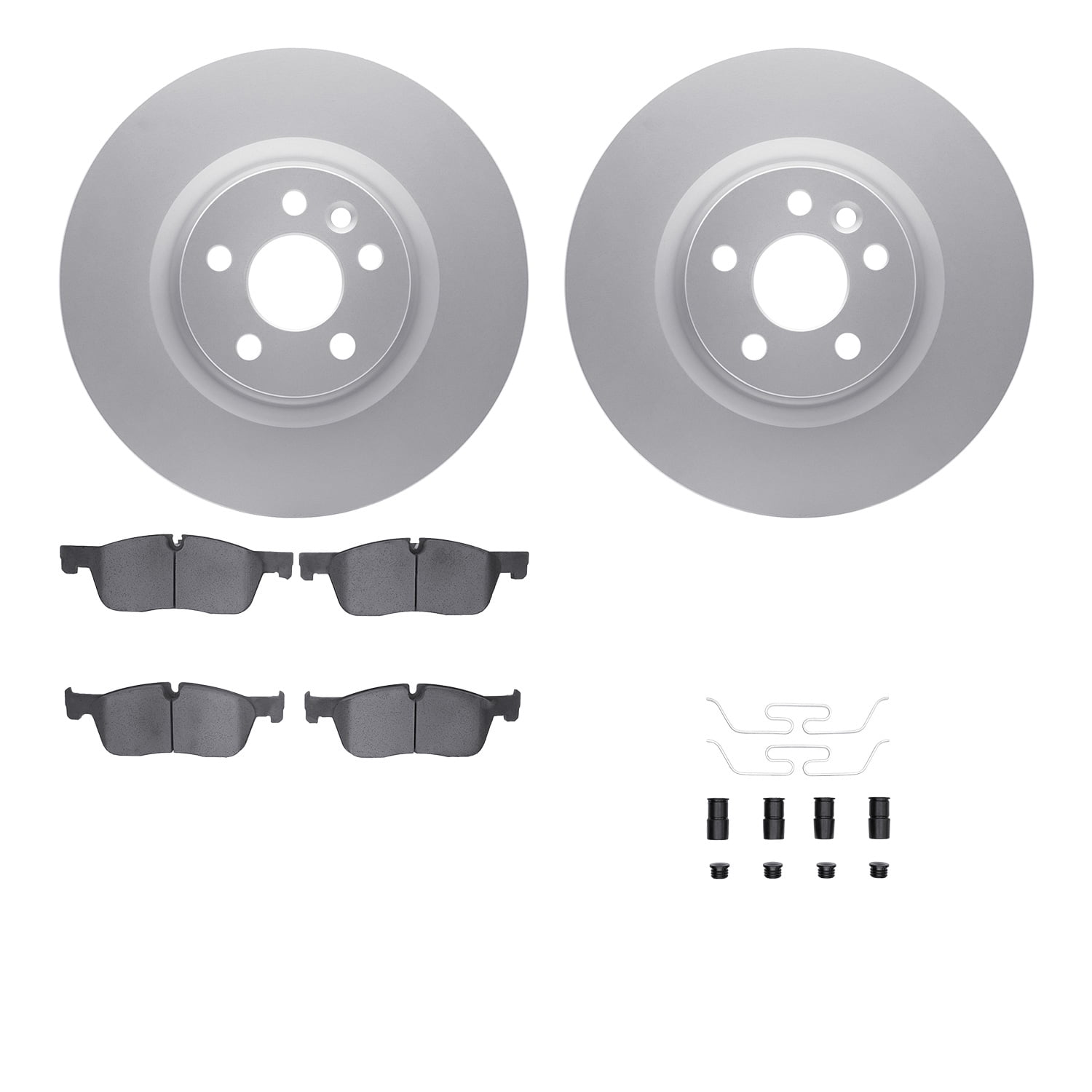 Dynamic Friction Company Front Geospec Brake Rotors with 5000 Advanced Brake Pads includes Hardware 4512-11065