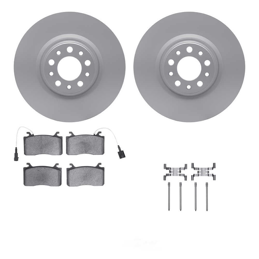 Dynamic Friction Company 4512-16004 DFC GEOSPEC Coated Rotors with 5000 Brake Pads - Ceramic and