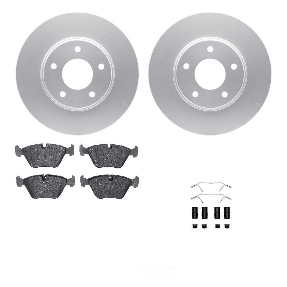 Dynamic Friction Company 4512-20034 DFC GEOSPEC Coated Rotors with 5000 Brake Pads - Ceramic and