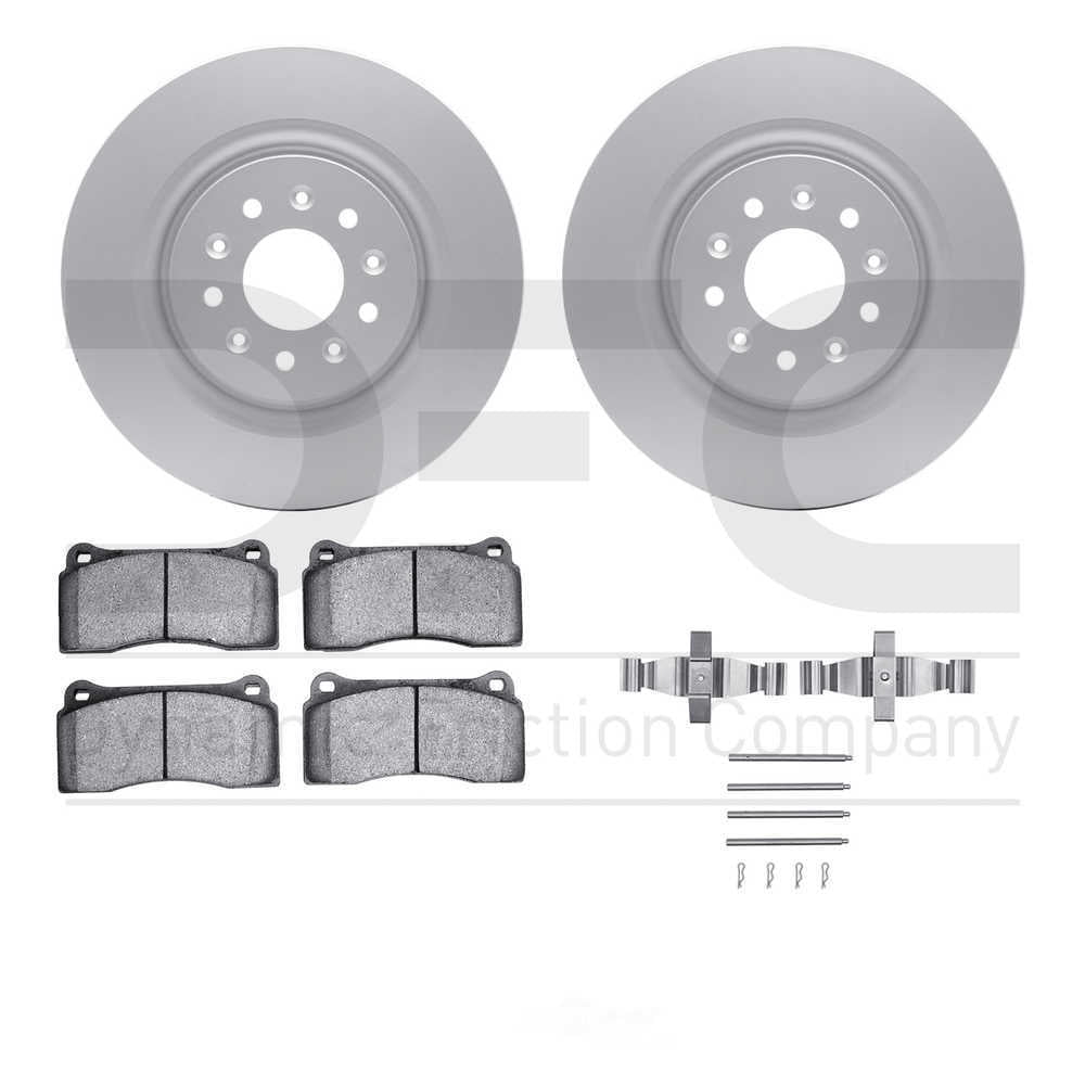 Dynamic Friction Company 4512-20040 DFC GEOSPEC Coated Rotors with 5000 Brake Pads - Ceramic and